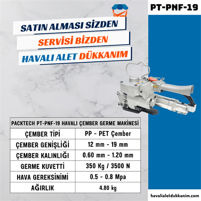 PACKTECH PT-PNF-19 Havalı Çember Germe Makinesi