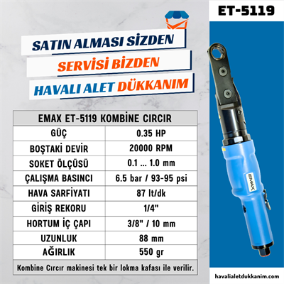 EMAX ET-5119 Kombine Cırcır 1/2