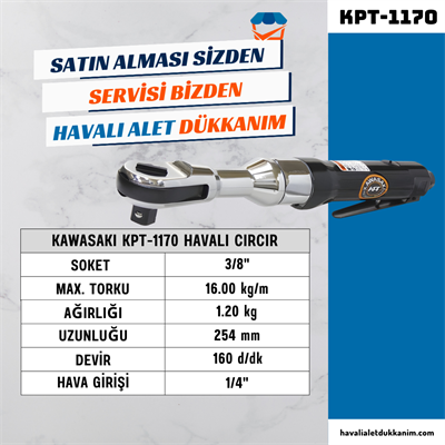 KAWASAKI KPT-1170 Havalı Cırcır Motoru 3/8