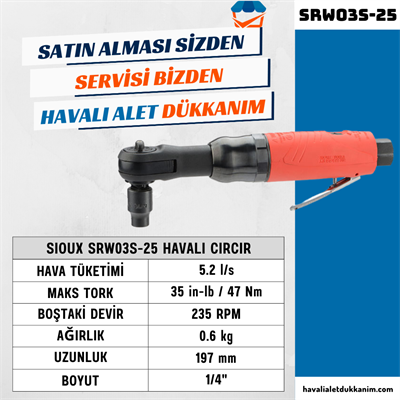 Sioux SRW03S-25 Havalı Cırcır