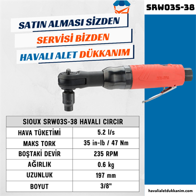 Sioux SRW03S-38 Havalı Cırcır