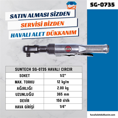 SUNTECH SG-0735 Havalı Cırcır 1/2