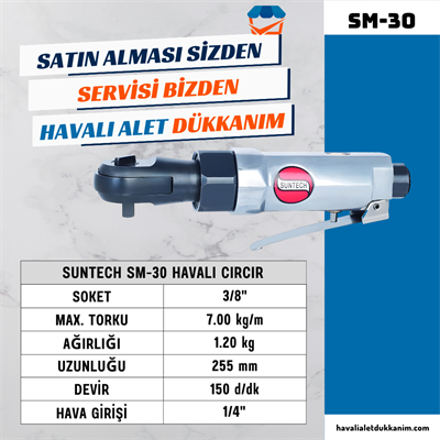 SUNTECH SM-30 Havalı Cırcır 3/8