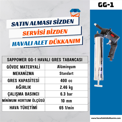 SAPPOWER GG-1 Havalı Gres Tabancası