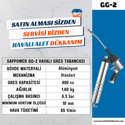 SAPPOWER GG-2 Havalı Gres Tabancası