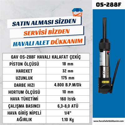 GAV OS-288F Havalı Kalafat Çekiç
