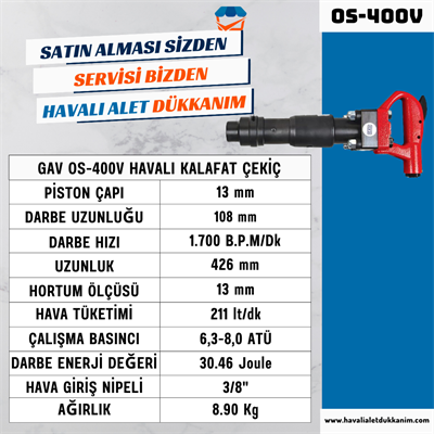 GAV OS-400V Havalı Kalafat Çekiç