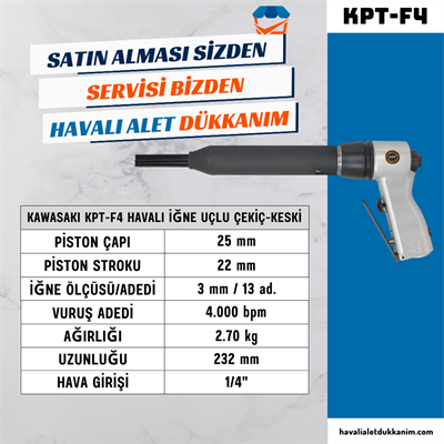 KAWASAKI KPT-F4 Havalı İğne Uçlu Çekiç - Keski