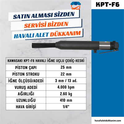 KAWASAKI KPT-F6 Havalı İğne Uçlu Çekiç - Keski