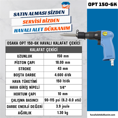 OSAKA OPT 150-6K Havalı Kalafat Çekici