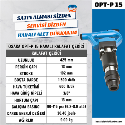 OSAKA OPT-P 15 Havalı Kalafat Çekici