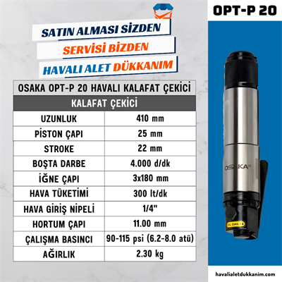 OSAKA OPT-P 20 Havalı Kalafat Çekici