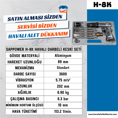 SAPPOWER H-8K Havalı Darbeli Keski Seti