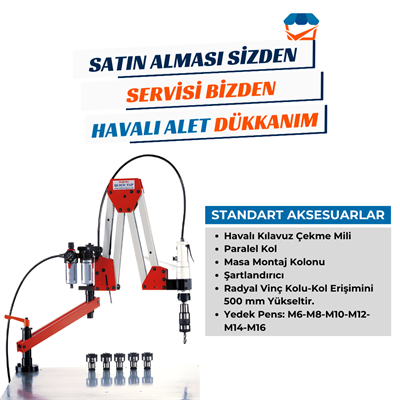 OSAKA OPT-P 3-16K Havalı Kılavuz Çekme