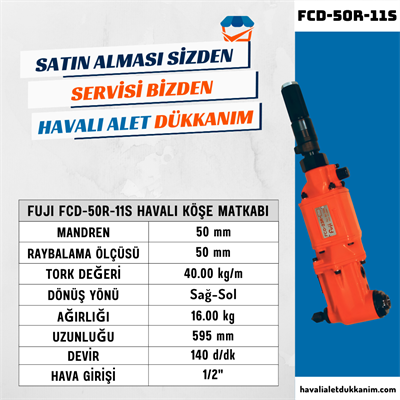 FUJI FCD-50R-11S Havalı Köşe Matkabı 50 mm