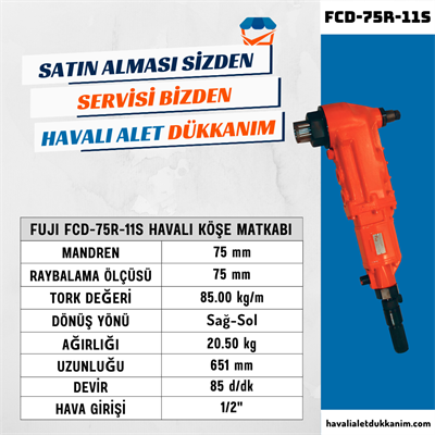 FUJI FCD-75R-11S Havalı Köşe Matkabı 75 mm