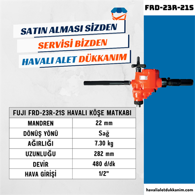 FUJI FRD-23R-21S Havalı Köşe Matkabı 22 mm