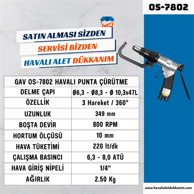 GAV OS-7802 Havalı Punta Çürütme