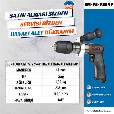 SUNTECH SM-72-7254P Havalı Kabzalı Matkap 13 mm