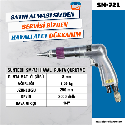 SUNTECH SM-721 Havalı Punta Çürütme Matkabı