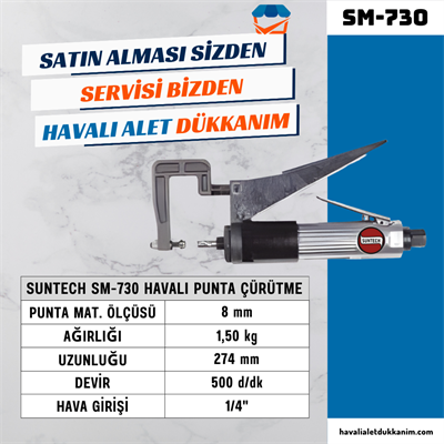 SUNTECH SM-730 Havalı Punta Çürütme Matkabı