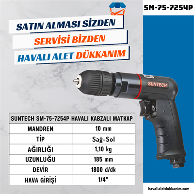 SUNTECH SM-75-7254P Havalı Kabzalı Matkap 10 mm