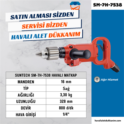 SUNTECH SM-7H-7538 Havalı Matkap 16 mm
