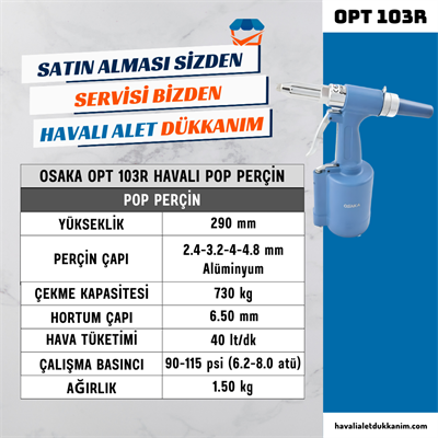 OSAKA OPT 103R Havalı Pop Perçin