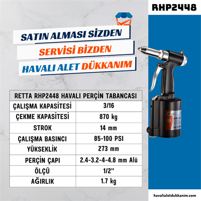 RETTA RHP2448 Havalı Perçin Tabancası