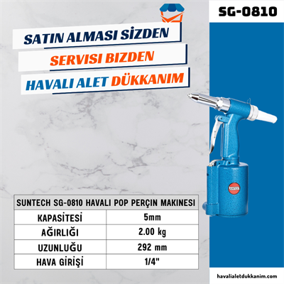 SUNTECH SG-0810 Havalı Pop Perçin Makinesi