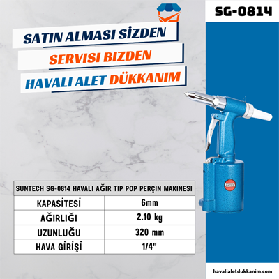 SUNTECH SG-0814 Havalı Ağır Tip Pop Perçin Makinesi