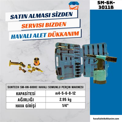 SUNTECH SM-HN-6000C Havalı Somunlu Perçin Makinesi