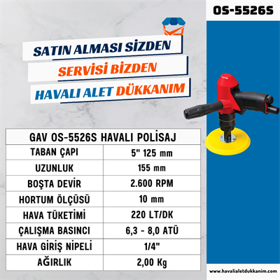 GAV OS-5526S Havalı Polisaj Makinesi