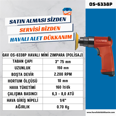 GAV OS-6338P Havalı Mini Zımpara (Polisaj)
