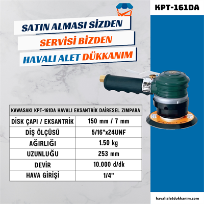 KAWASAKI KPT-161DA Havalı Eksantrik Dairesel Zımpara