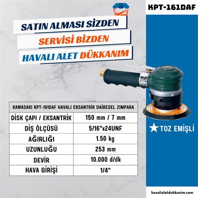 KAWASAKI KPT-161DAF Havalı Eksantrik Dairesel Zımpara