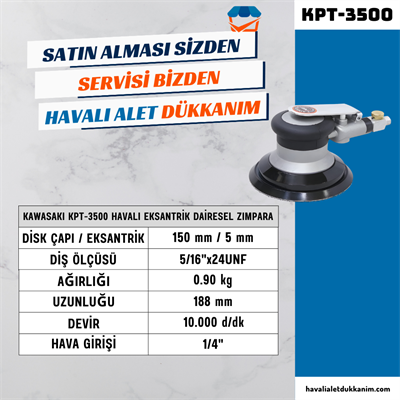 KAWASAKI KPT-3500 Havalı Eksantrik Dairesel Zımpara