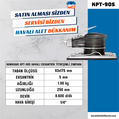 KAWASAKI KPT-90S Havalı Eksantrik Titreşimli Zımpara