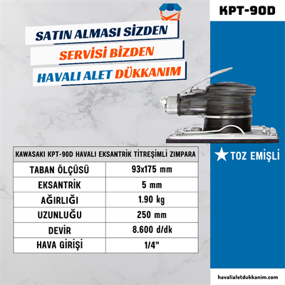 KAWASAKI KPT-90D Havalı Eksantrik Titreşimli Zımpara