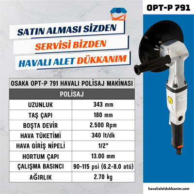 OSAKA OPT-P 791 Havalı Polisaj Makinası