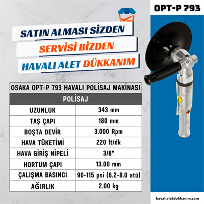 OSAKA OPT-P 793 Havalı Polisaj Makinası