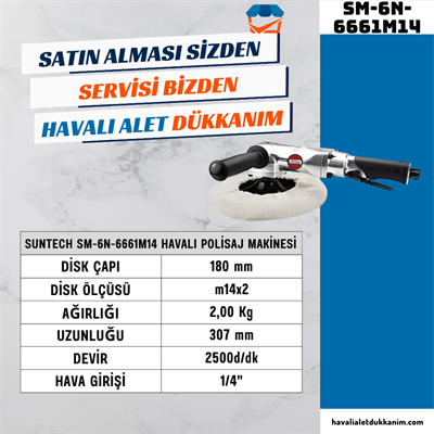 SUNTECH SM-6N-6661M14 Havalı Polisaj Makinesi