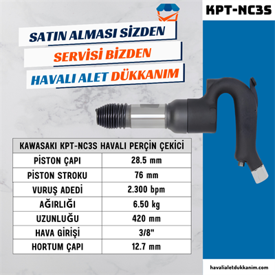 KAWASAKI KPT-NC3S Havalı Perçin Çekici