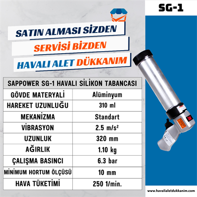 SAPPOWER SG-1 Havalı Silikon Tabancası