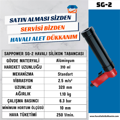 SAPPOWER SG-2 Havalı Silikon Tabancası