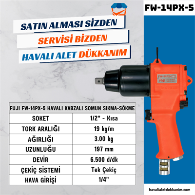 FUJI FW-14PX-5 Havalı Kabzalı Somun Sıkma-Sökme 1/2