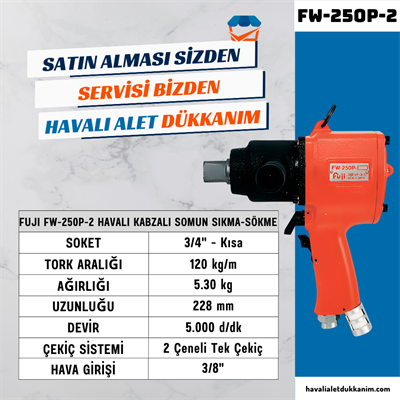 FUJI FW-250P-2 Havalı Kabzalı Somun Sıkma-Sökme 3/4