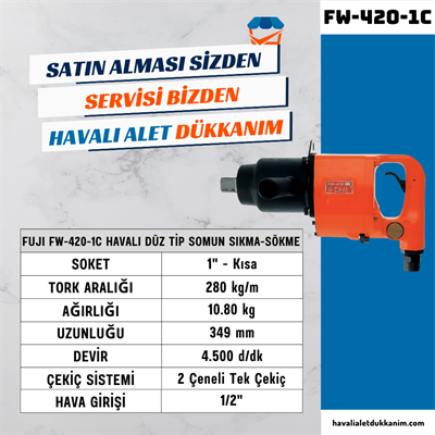 FUJI FW-420-1C Havalı Düz Tip Somun Sıkma-Sökme 1
