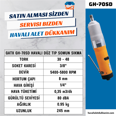 GATX GH-70SD Havalı Düz Tip Somun Sıkma