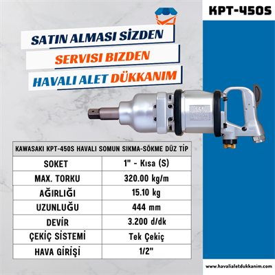 KAWASAKI KPT-450S Havalı Somun Sıkma-Sökme Düz Tip 1